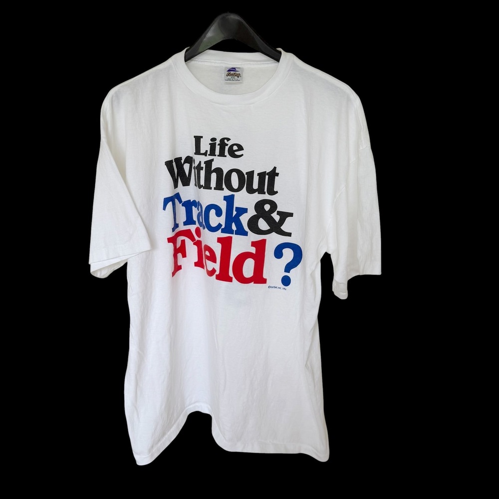 Vintage‎ 1994 Eastbay Track and Field T-Shirt XXL White Made in USA 90s